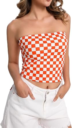 Womens Sexy Tube Tops Summer Y2K Going Out Basic Backless Strapless Bandeau Cute Crop Tank Top
