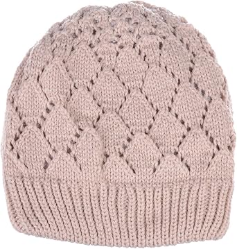 an Womens Winter Knit Beanie Hat Plush Fleece Lined Many Colors