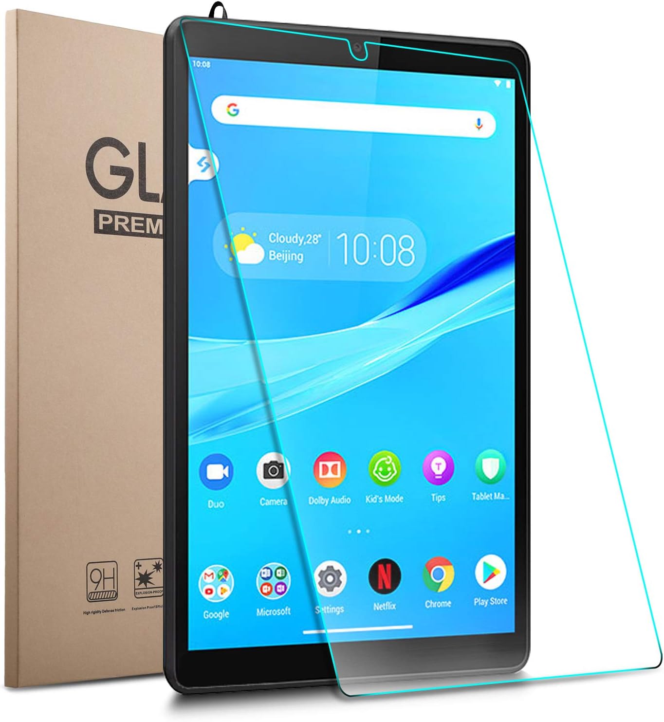 1x Lenovo Tab M8 (HD) Screen Protector - Tempered Glass 9H Hardness Scratch Resistant Bubble Free Tempered Glass Screen Protector for Lenovo Tab M8 FHD TB-8705F / TB-8705N / TB-8505F / TB-8505X