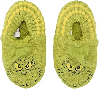 Dr. Seuss The Grinch Fuzzy Chenille Youth Slipper Socks