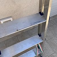 Scala A Gradini In Alluminio Everest 3 Scalini - Portata 150kg, Per Casa E Bricolage, Leggera E Resistente