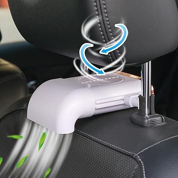 CYDZSW 12V Car Seat Clip Fan,Carseat Window Portable AC 12 Volt Fans for Baby,Front seat USB Powered Fan for RVWhite