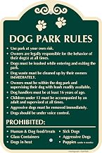 SmartSign Designer "Dog Park Rules - Use At Your Own Risk, Owners Legally Responsible …" Sign, 12" x 18", 120 mil Aluminum Composite (ACM) with Overcoat, Green, Made in USA