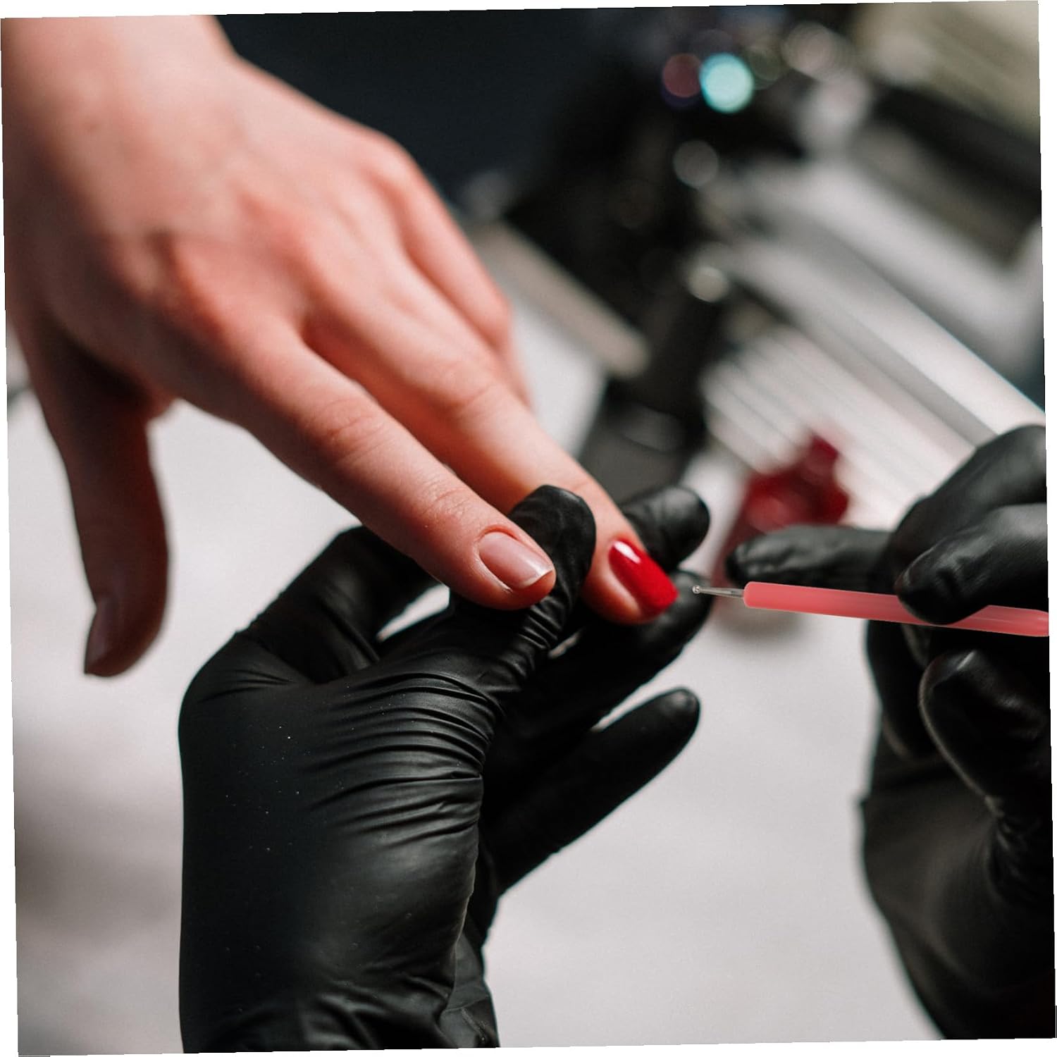 5pcs Dual-ended Nail Art Dotting Pen Set, Pink Acrylic Handle Silicone Tips, Manicure Dotting and Liner Brush for Detailed UV Gel Design and Fine Nail Art Drawing