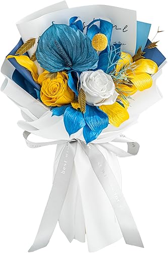 Ramo de flores naturales reales y anturio, ramo de flores preservadas hechas a mano, regalo para el día de San Valentín, día de la madre,