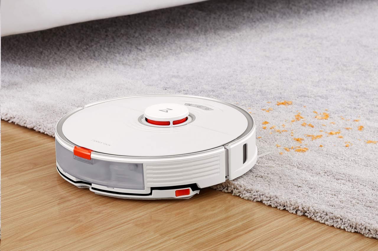 Roborock S7 Odkurzacz robota, 2500 Pa, odkurzacz robota z kontrolą aplikacji do sierści zwierzęcej, dywan (biały)