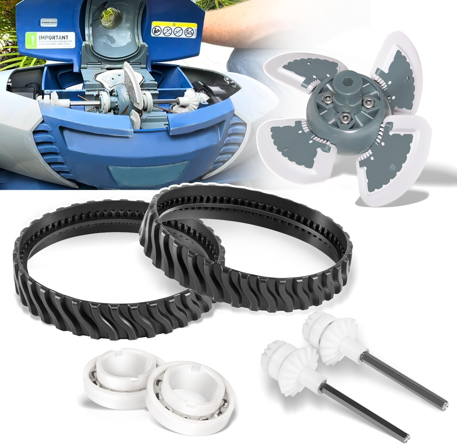 MX8 / MX8 Elite Kit d'entretien Pièces de rechange pour aspirateur de piscine Zodiac Baracuda MX8, MX6, MX8EL, MX6EL, kit de réparation, R0524900, R0526100, R0527000, R0525100, R0524700