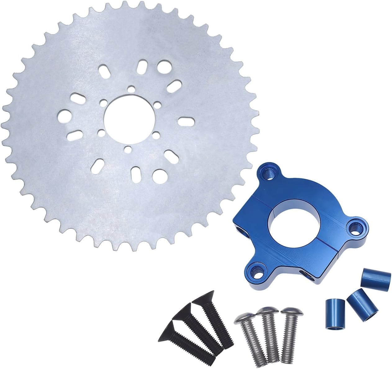 44T Sprocket 1.5in Blue CNC Adapter for 415 Chain Motorized Bicycle 50cc 60cc 80cc