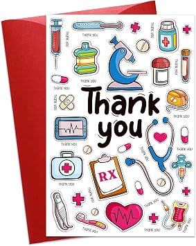 Nurse Thank You Card - Thank You Gifts Cards for Doctors Nurses Preceptor Gift Nurses Day Cards Preceptor Gifts Nursing Nurse Appreciation Gift for Women Men