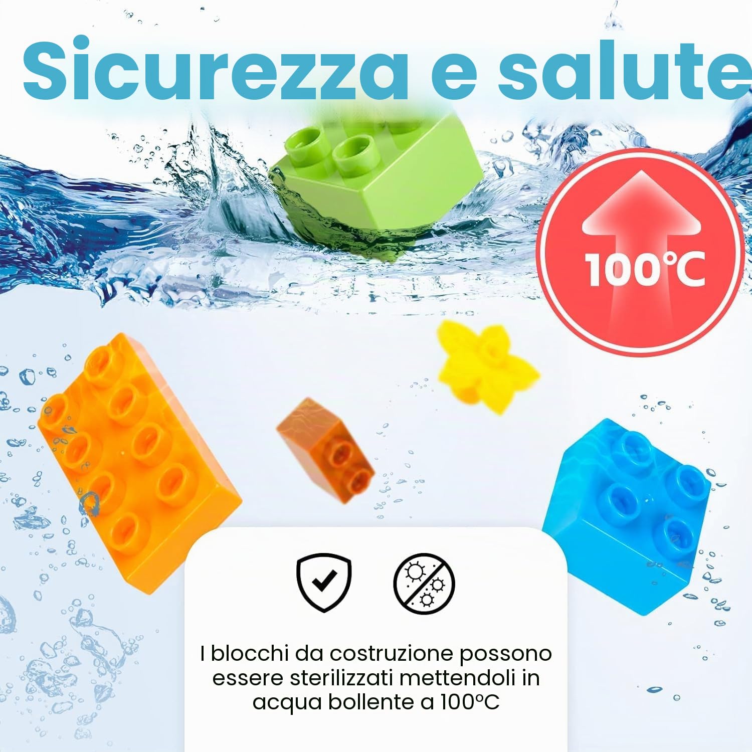 WYSWYG set di blocchi grandi, compatibile, set iniziale per scatole di blocchi, blocchi base colorati, adatto per 3-4-5 anni, 240 pezzi