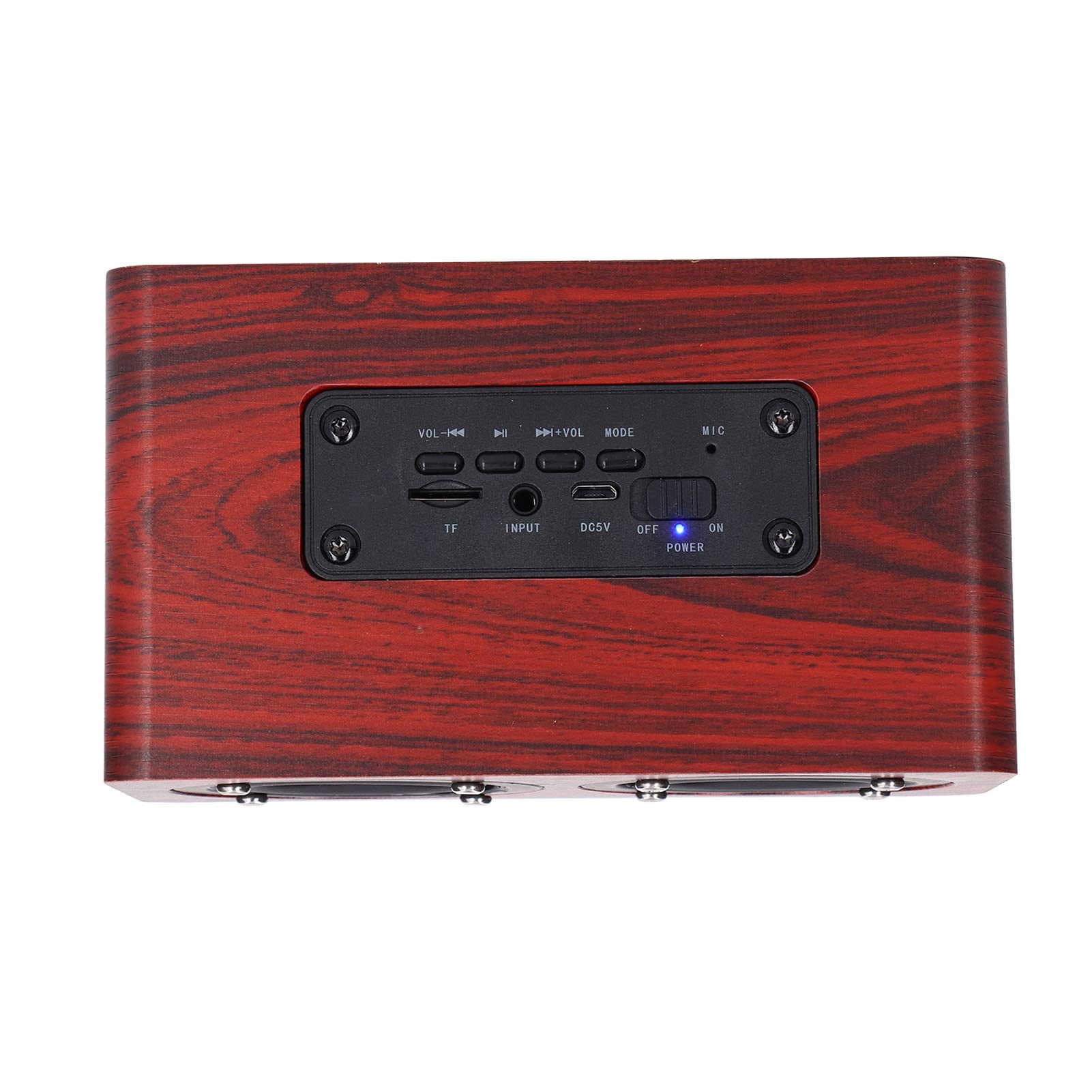 Altoparlante Altoparlanti portatili rossi Doppi altoparlanti Chiamata vocale Ricarica USB Altoparlante in legno Subwoofer