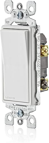 Miniatura 2 de Leviton 5603-2AW Antimicrobial 15Amp 120277V Decora Rocker Interruptor silencioso de 3 vías de CA, blanco, 1 unidad (paquete de 1)