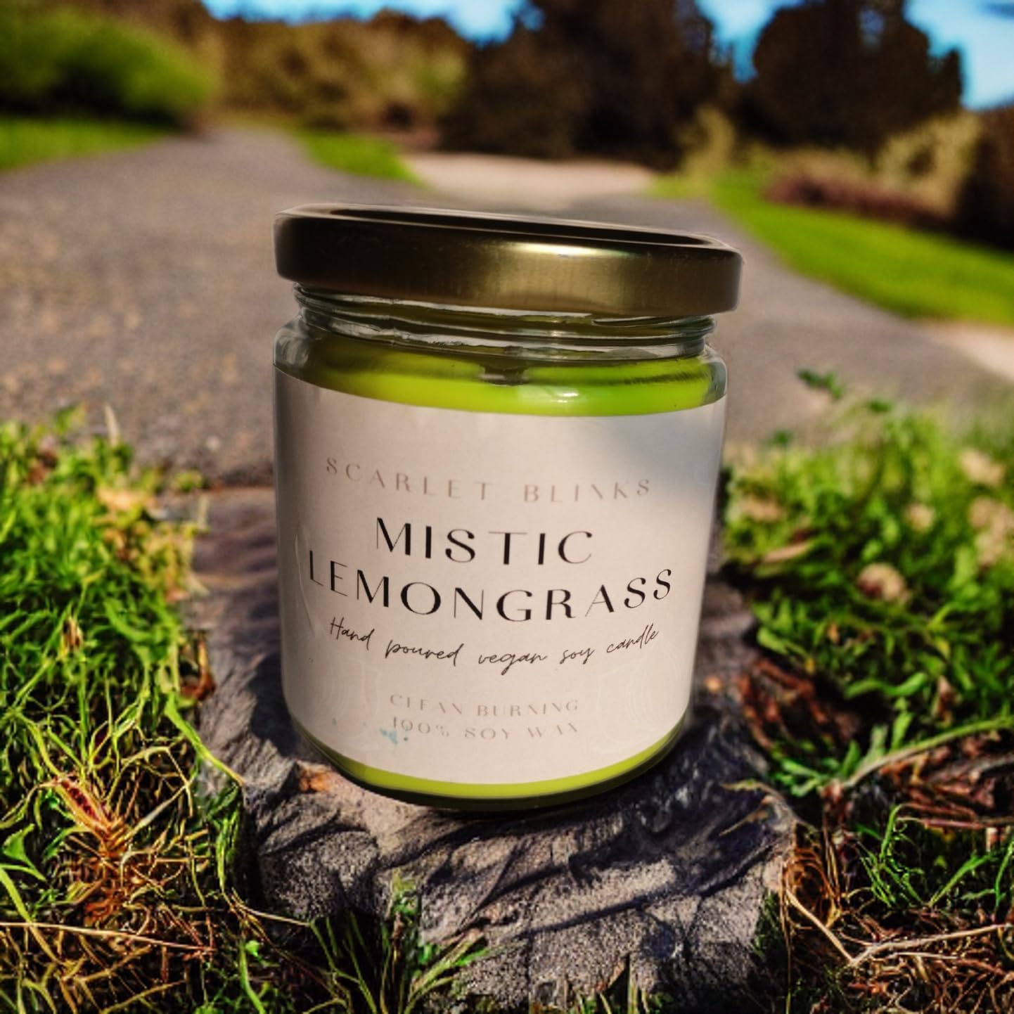 Scarlet Blinks Mistic Lemon Grass | Soy Wax Candles | Aroma Therapy Candles | Burning Time :-45 HRS