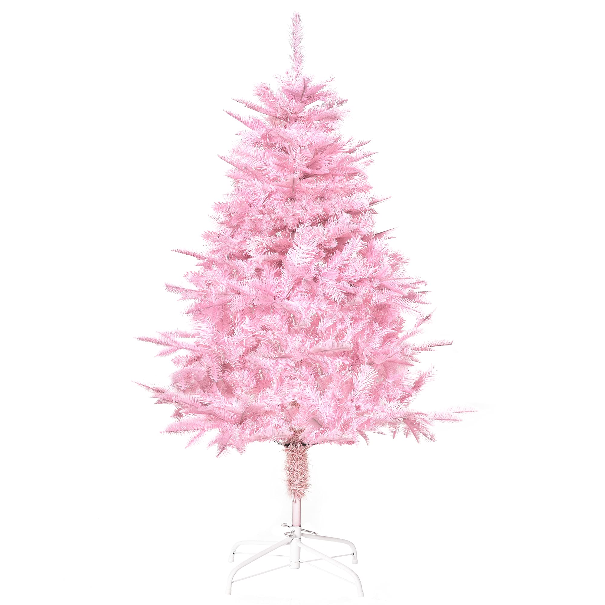 Homcom Unisex Pink 4Ft Artificial Christmas Tree Xmas Holiday Tree Decoration Home Party In
