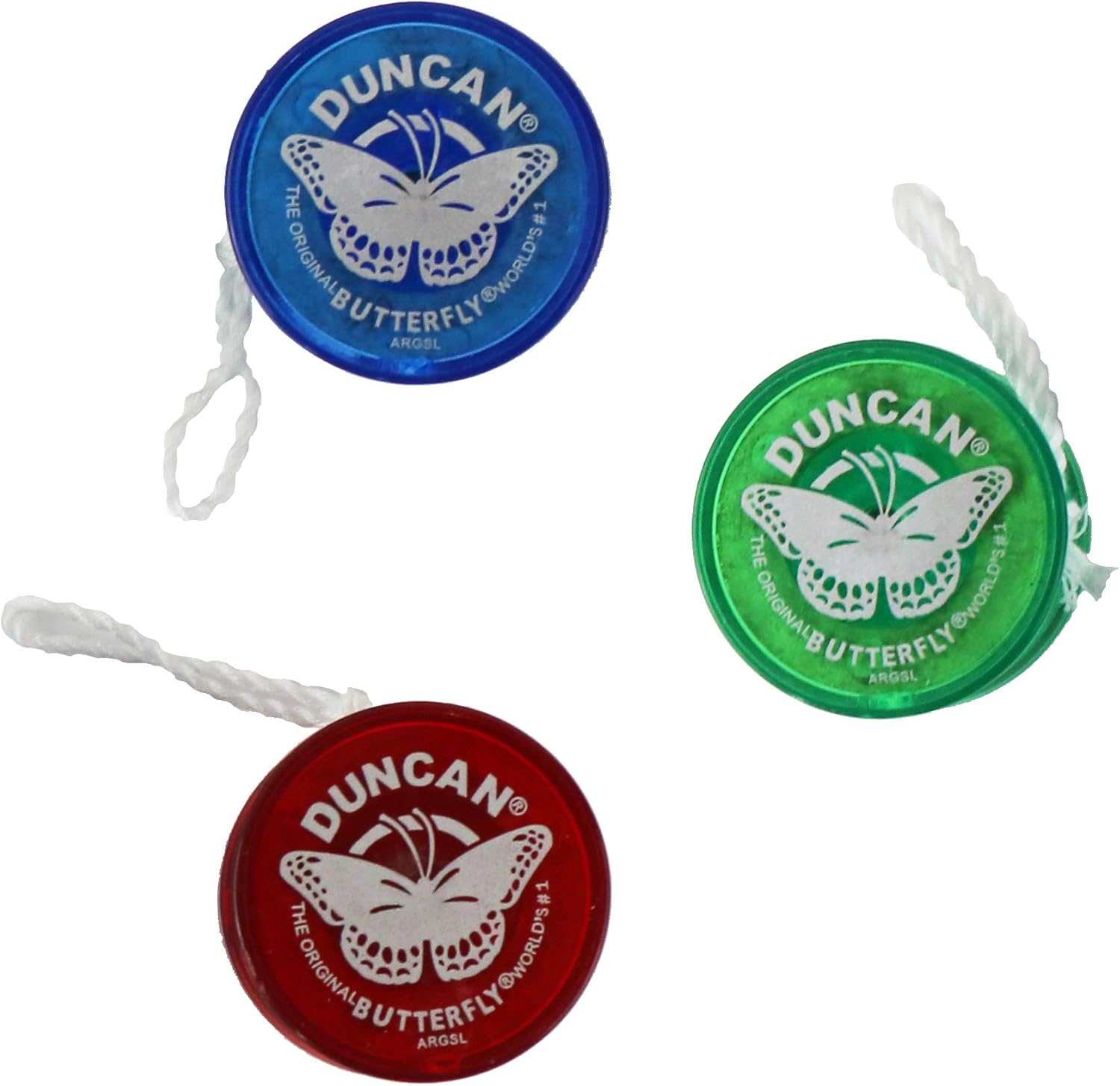 Worlds SmallestWorld's Smallest Duncan Butterfly Yo-Yo Bundle Set of 3 - Blue - Green - Red