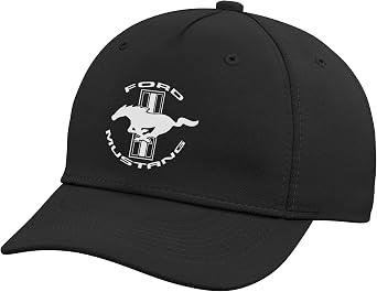 Mustang Tribar White Logo Adjustable Baseball Hat