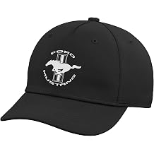 Mustang Tribar White Logo Adjustable Baseball Hat