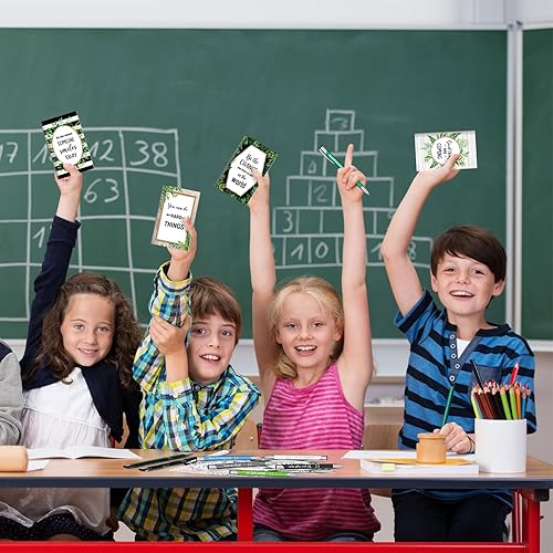 Miniatura 52 de Geyee 24 mini bolígrafos motivacionales, blocs de notas inspiradores, regalos de agradecimiento a granel, diarios pequeños, juego de bolígrafos