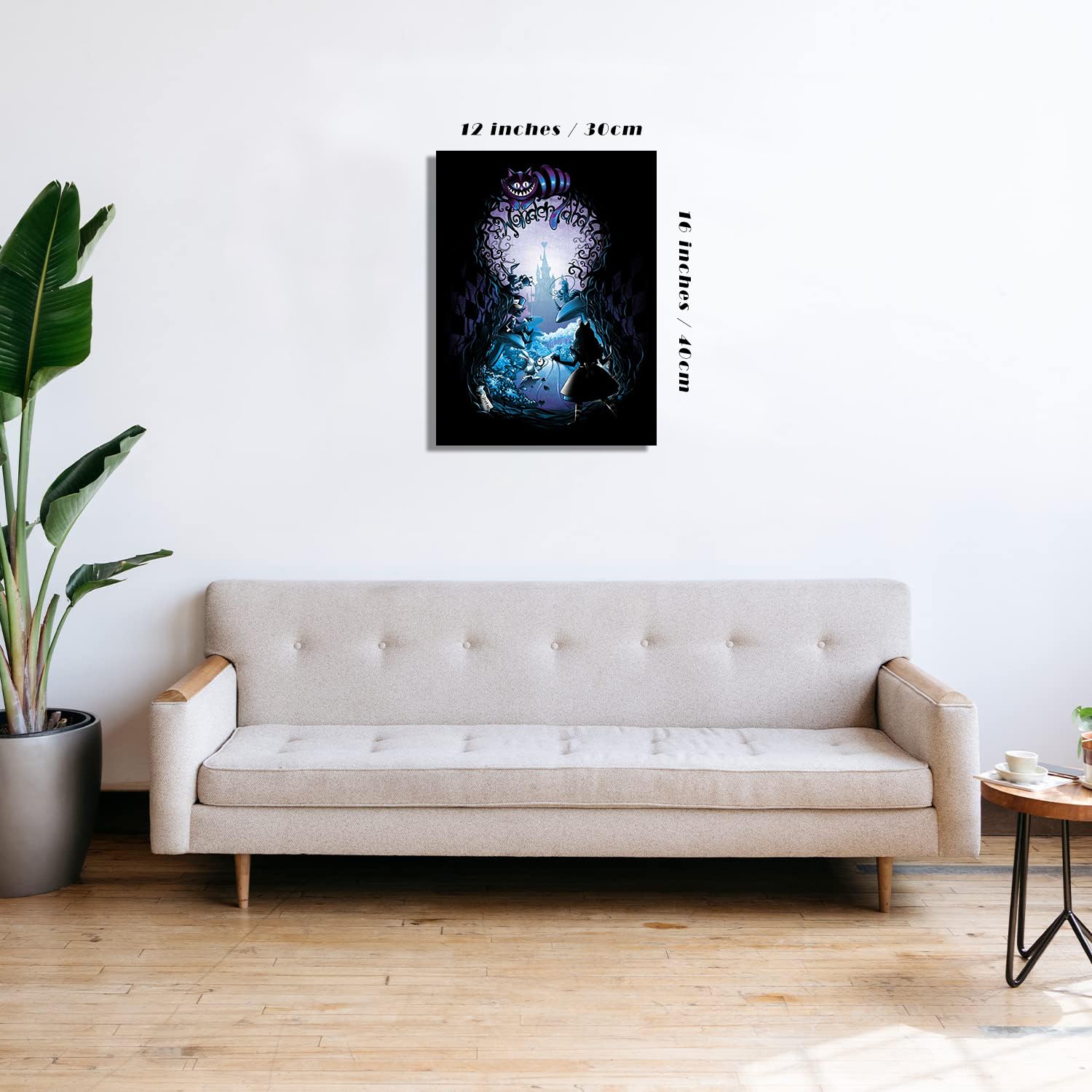 Youtheart Painting with Diamonds Alice Wonderland Diamond Art, 5D Full Drill Cross Stitch Embroidery Kit