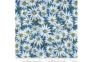Moda Fabrics Fresh as a Daisy Create Joy Project Packed Daisies Cobalt