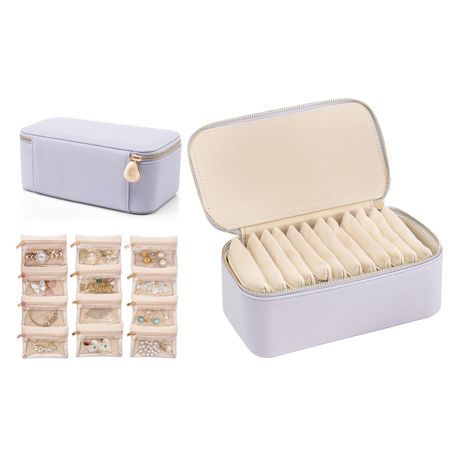 VLANDO Travel Jewelry Box Organizer
