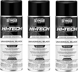 EN-42 – Hi-Tech Engine Enamel Spray Paint—Universal GM Black (12 oz, 3-Pack / 36 oz Total) | Automotive Engine Enamel | Professional Gloss Coating for Metal Components
