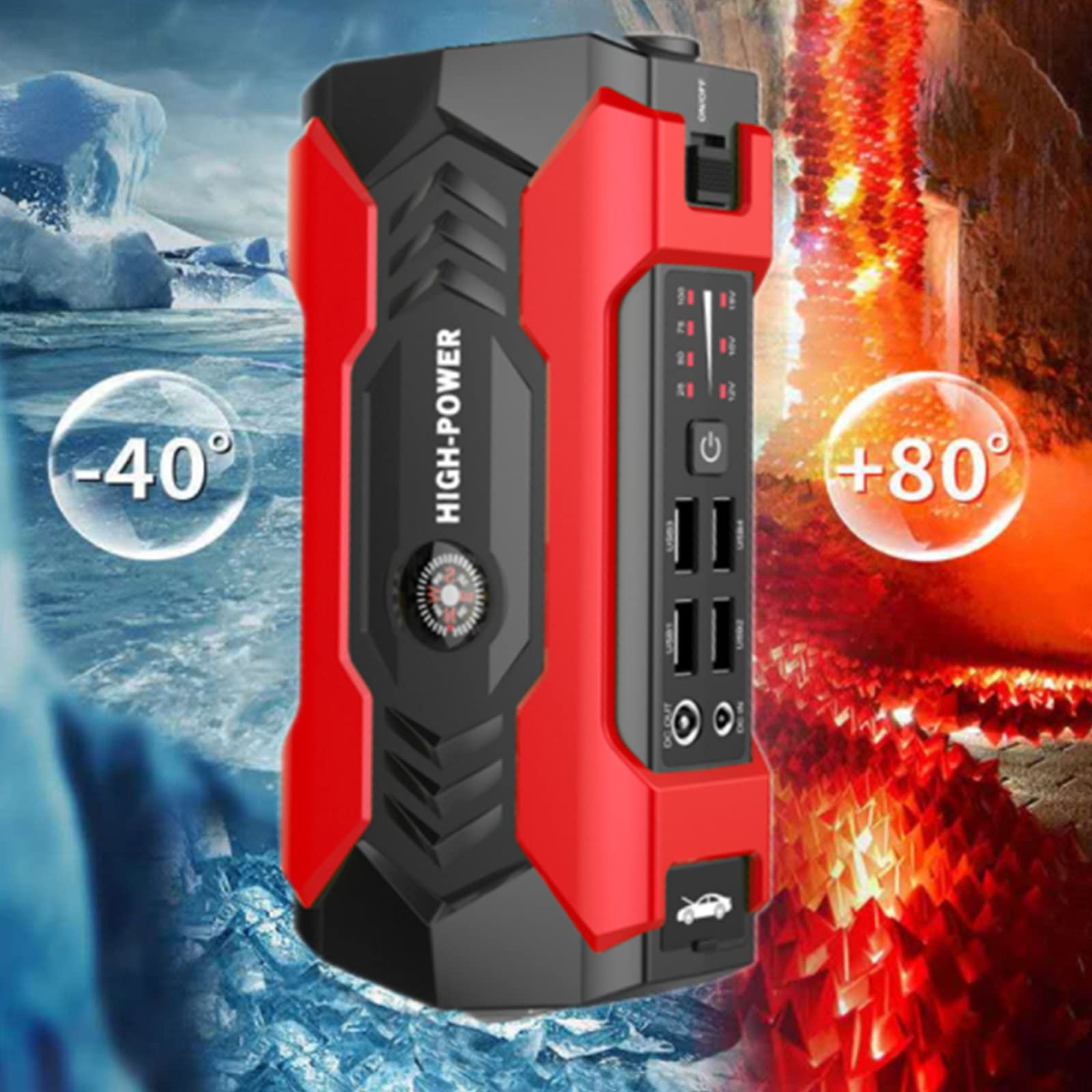 Caricabatteria da 12V Batteria Esterna Booster 20000mAh Auto Jump Starter Batteria di Emergenza Banca di Alimentazione Portatile Ausiliario di Avviamento Automobilistico