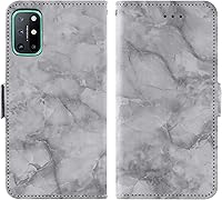 Vista 4 de Asuwish Funda compatible con OnePlus 8T OnePlus8T Plus 9R 5G y protector de pantalla de vidrio con ranura para tarjetero de mármol para One Plus8T5G