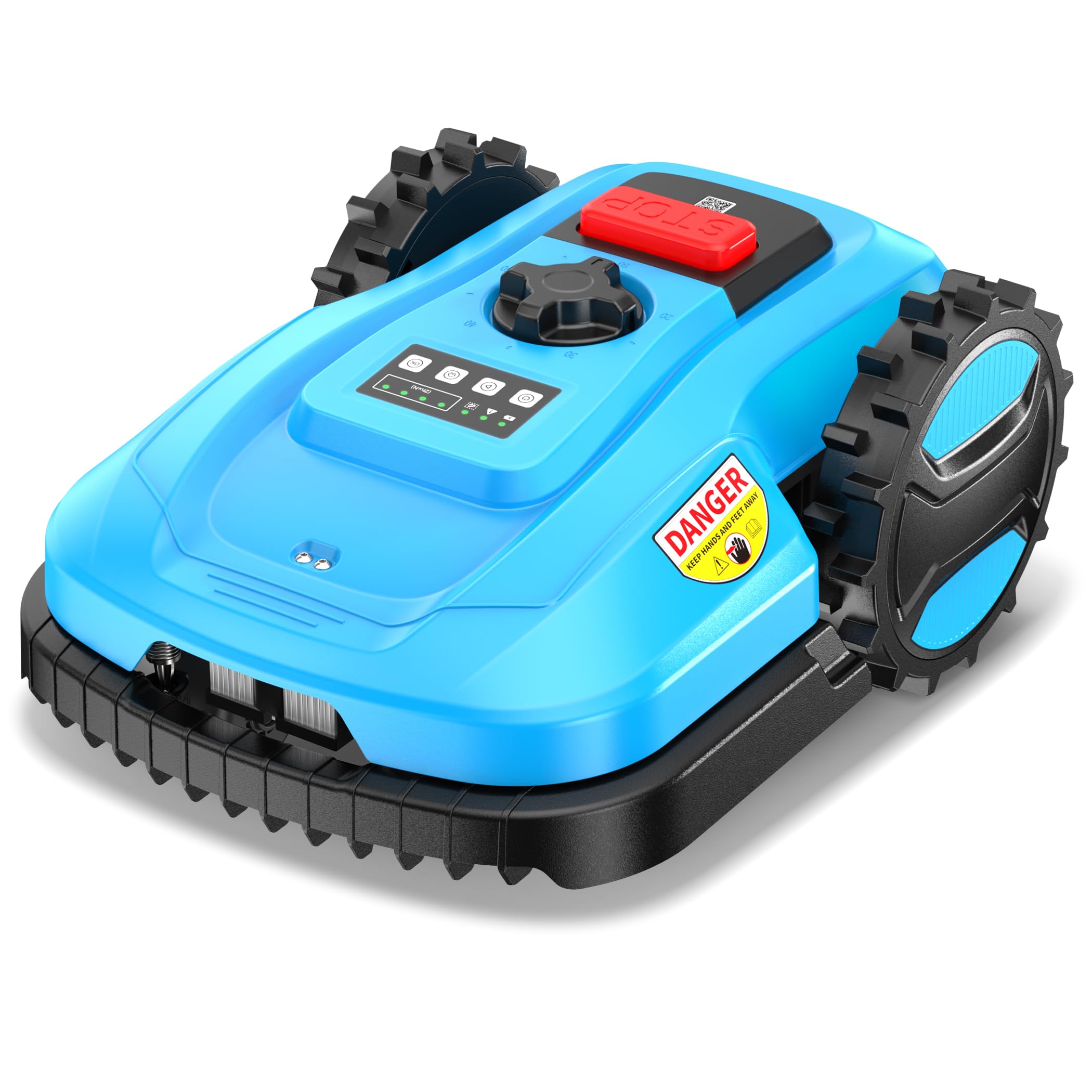 Automatic Robotic Lawn Mower 1/4 Acre, 20V 4.0 Ah Battery Powered, APP Control with Schedule, Self-Charging, Bluetooth Wi-Fi Connect, Lawnmower for Small to Medium Yards