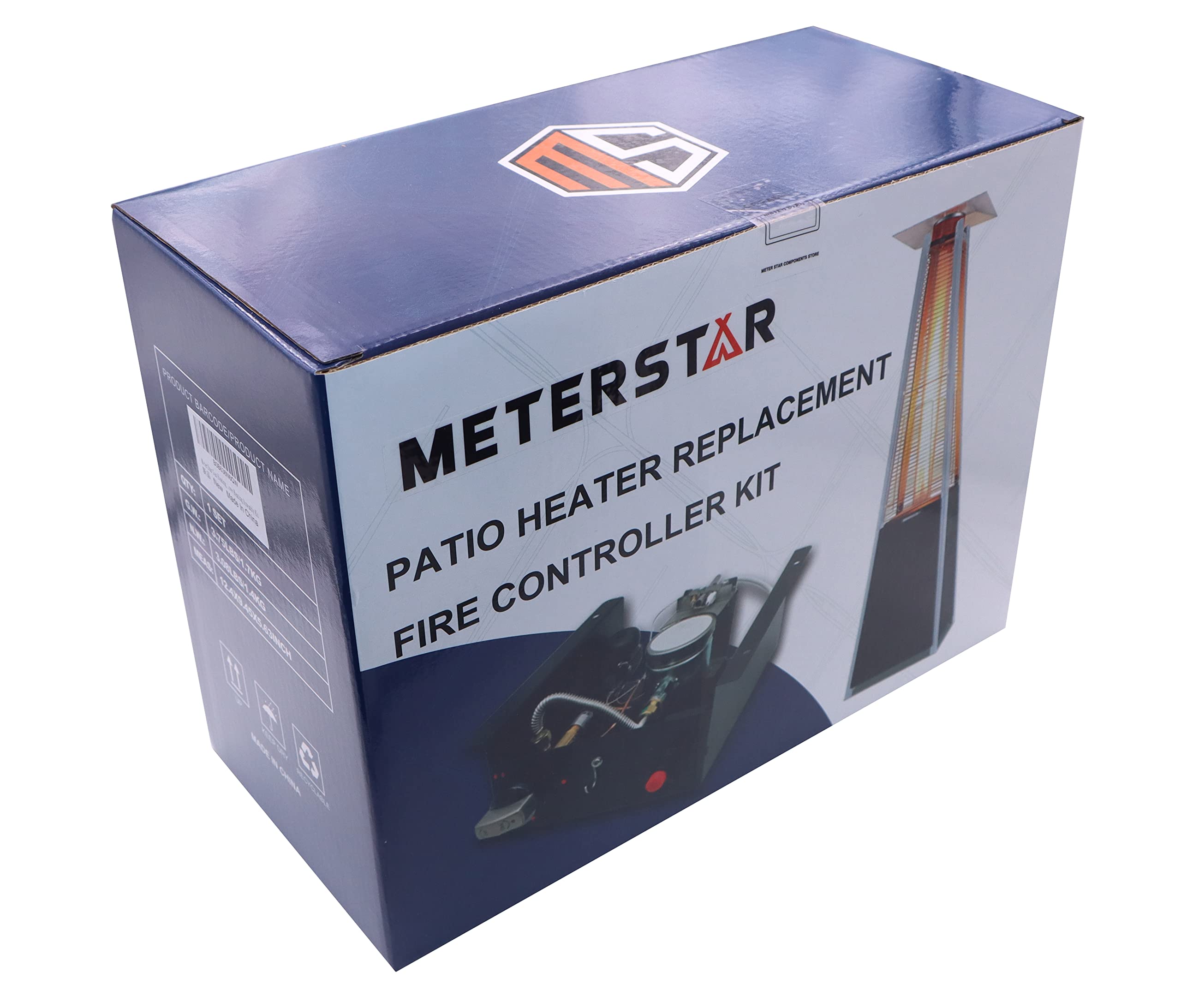 Meter Star Ersatz-Gasheizungsset, Propangas-Glasrohrheizung, Steuerbox, Ansaugluft, 10 mm, Außenheizungsregler, Heizung, Herd, Heizung, Montageset