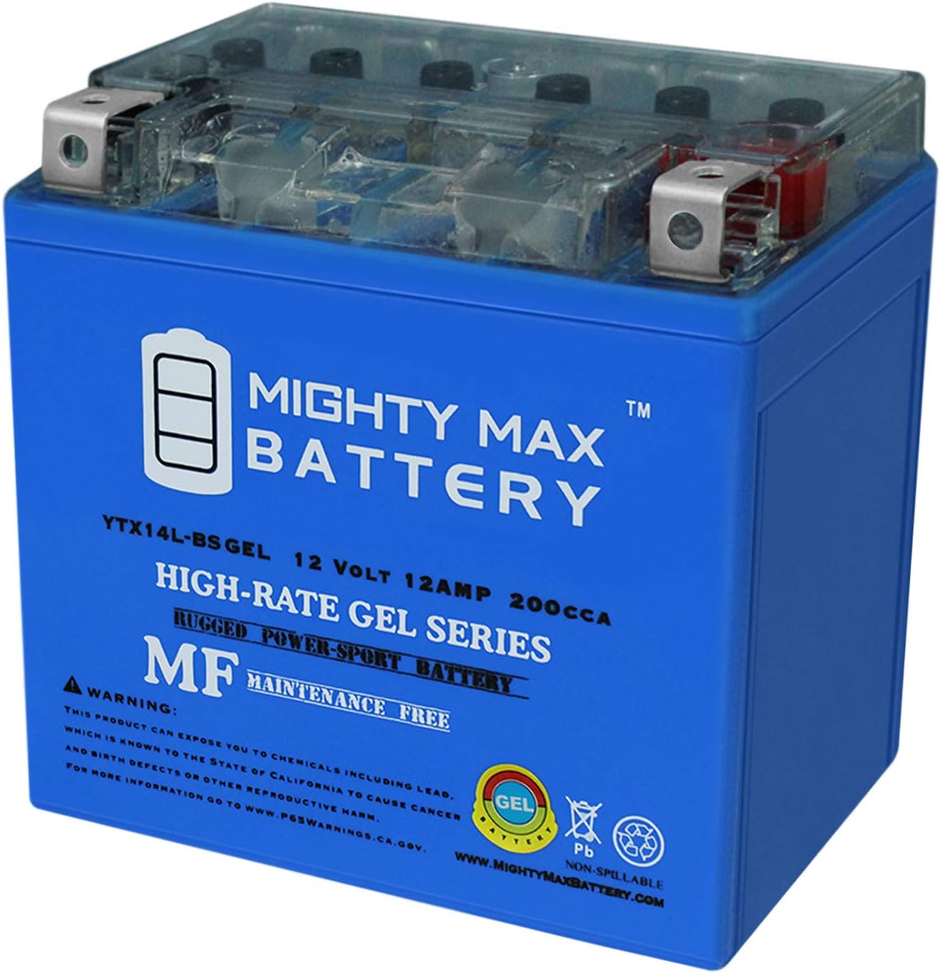 Mighty Max Battery YTX14L-BS GEL -12 Volt 12 AH