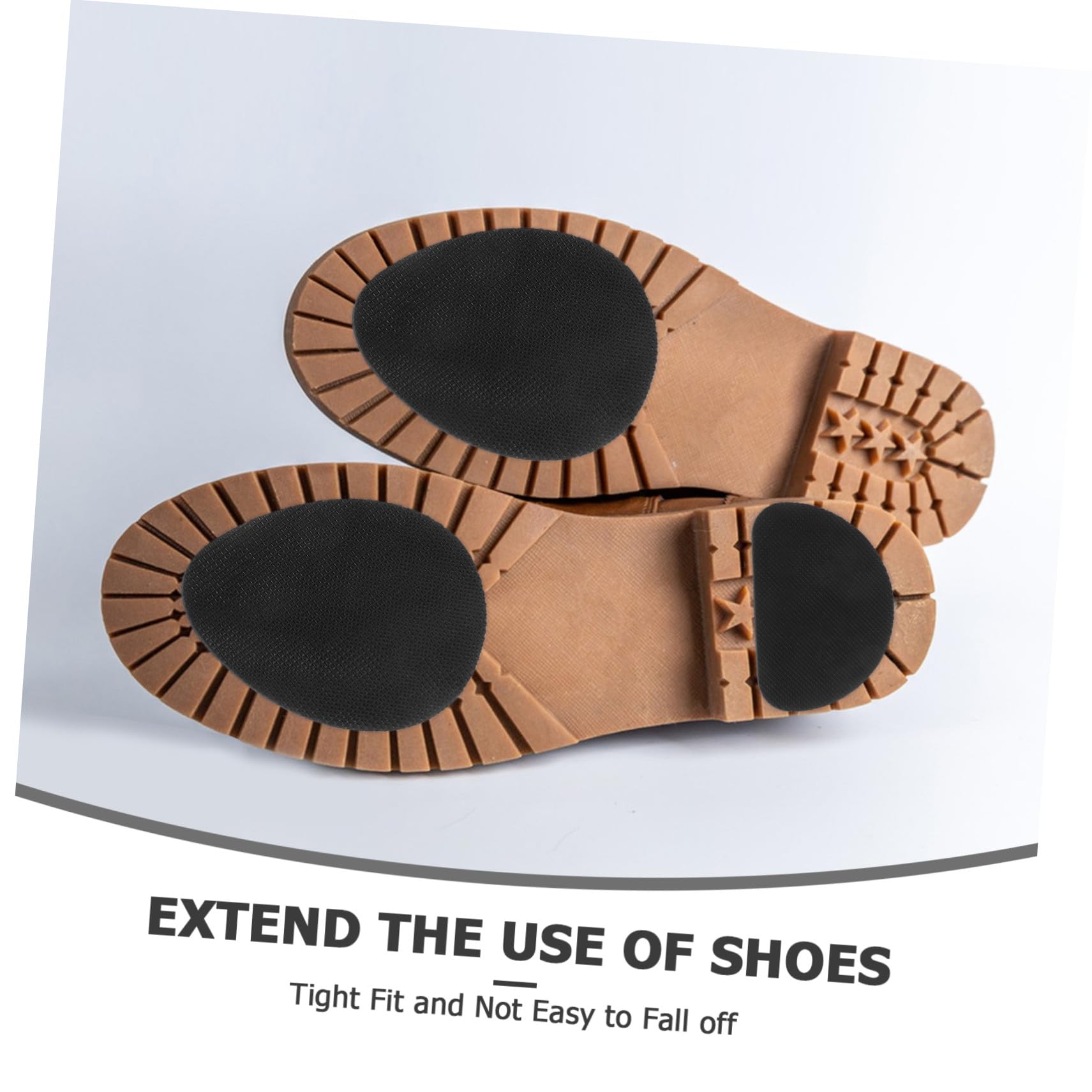 24 Pezzi Proteggi Suola Scarpe in Gomma Autoadesivi Antiscivolo Patch Antiusura Punta e Parte Anteriore per Scarpe Eleganti Adesivi Resistenti per Suole Silenziosi e Protettivi per