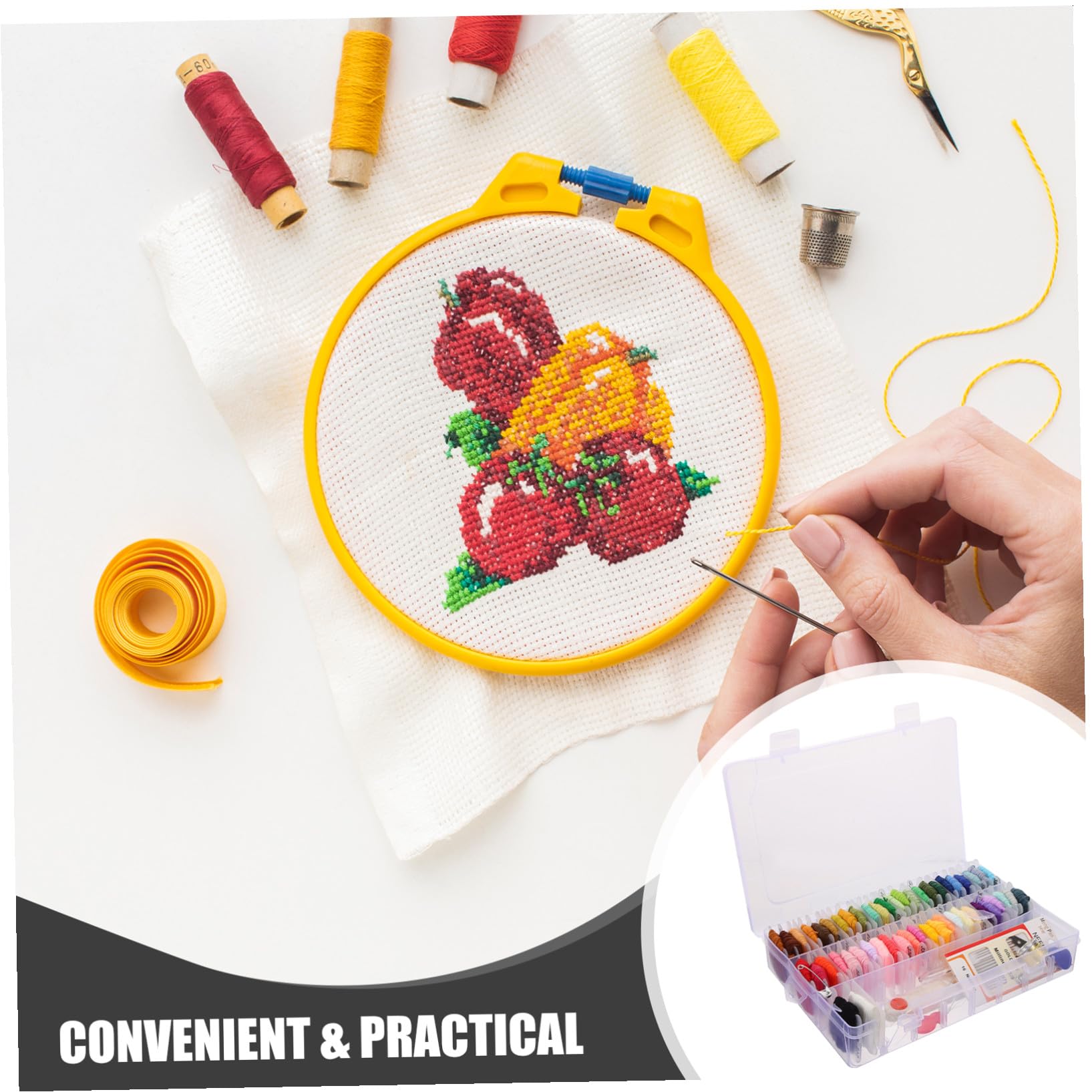 Gatuida Kit de Bordado con Caja para Principiantes de 50 Colores