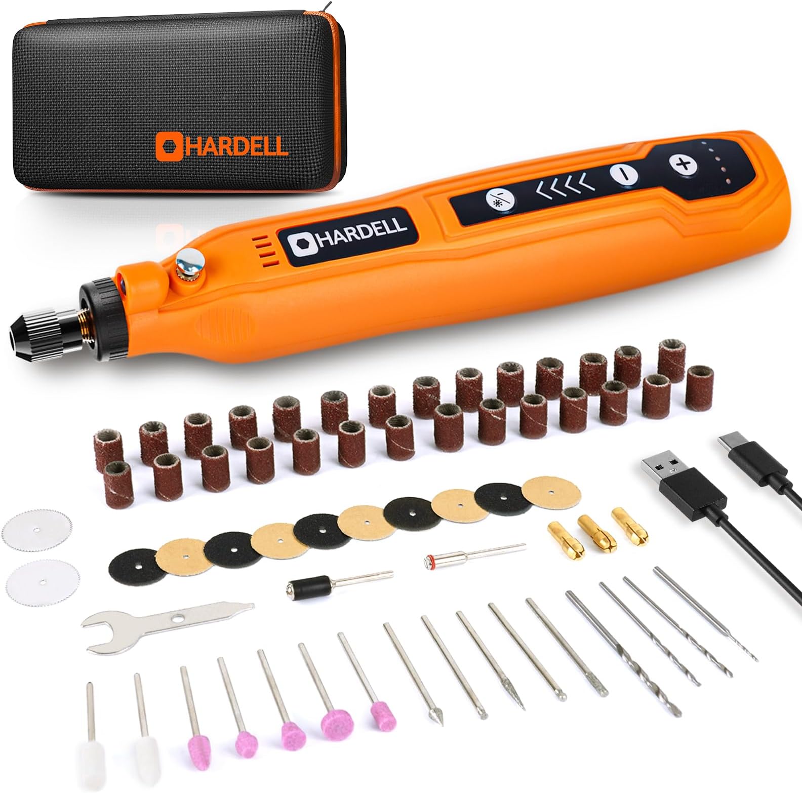 Cordless Rotary Tool Kit with 69 Accessories - 5-Speed Mini Power Tool, USB Rechargeable for Drilling, Sanding, Polishing, Engraving (DIY & Crafts)