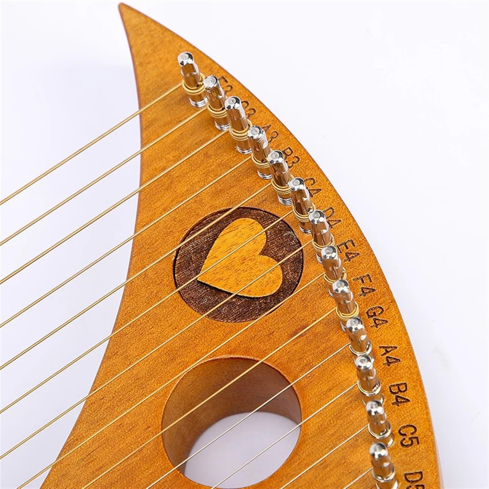 Lyre Harp - Arpa portatile a 19 corde, in legno massiccio, con chiave per accordatura