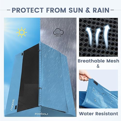 Miniatura 3 de Casa para perros 2 en 1 de 42 pulgadas para perros medianos, casa elevada para perros al aire libre e interior, refugio de cachorros en exteriores,