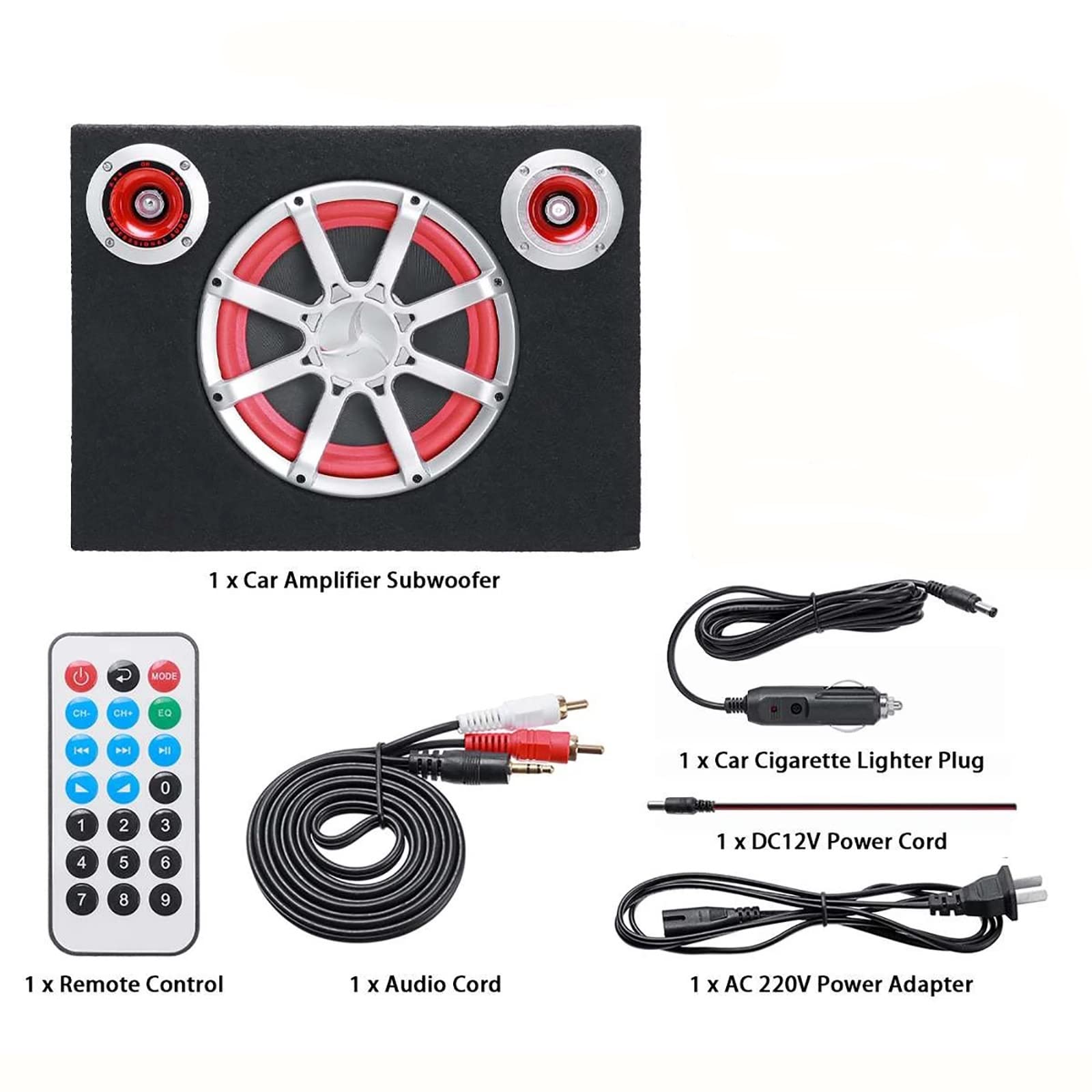 Amazon.co.jp: カーサブウーファー 8インチの車のアクティブ