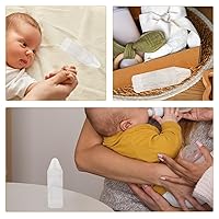 Vista 6 de DECHOUS Juego de 5 botellas de leche desechables para recién nacidos con pezones y cubiertas antipolvo, botellas de lactancia portátiles de grado