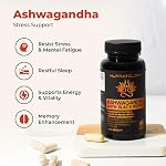 Nutratology® Organic Ashwagandha | La résistance au stress augmente au Canada & Soutient l'amélioration de la mémoire - Poivre noir/W pour l'absorption accrue 650MG Ashwagandha Par Capsule - 60 Capsules