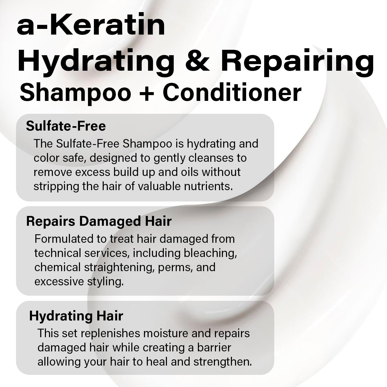 Peter Coppola a-Keratin Hydrating & Repairing Shampoo and Conditioner Duo - Strengthen and Repair Damaged Hair - Nourishes for Soft, Shiny Hair 10 oz - Image 4