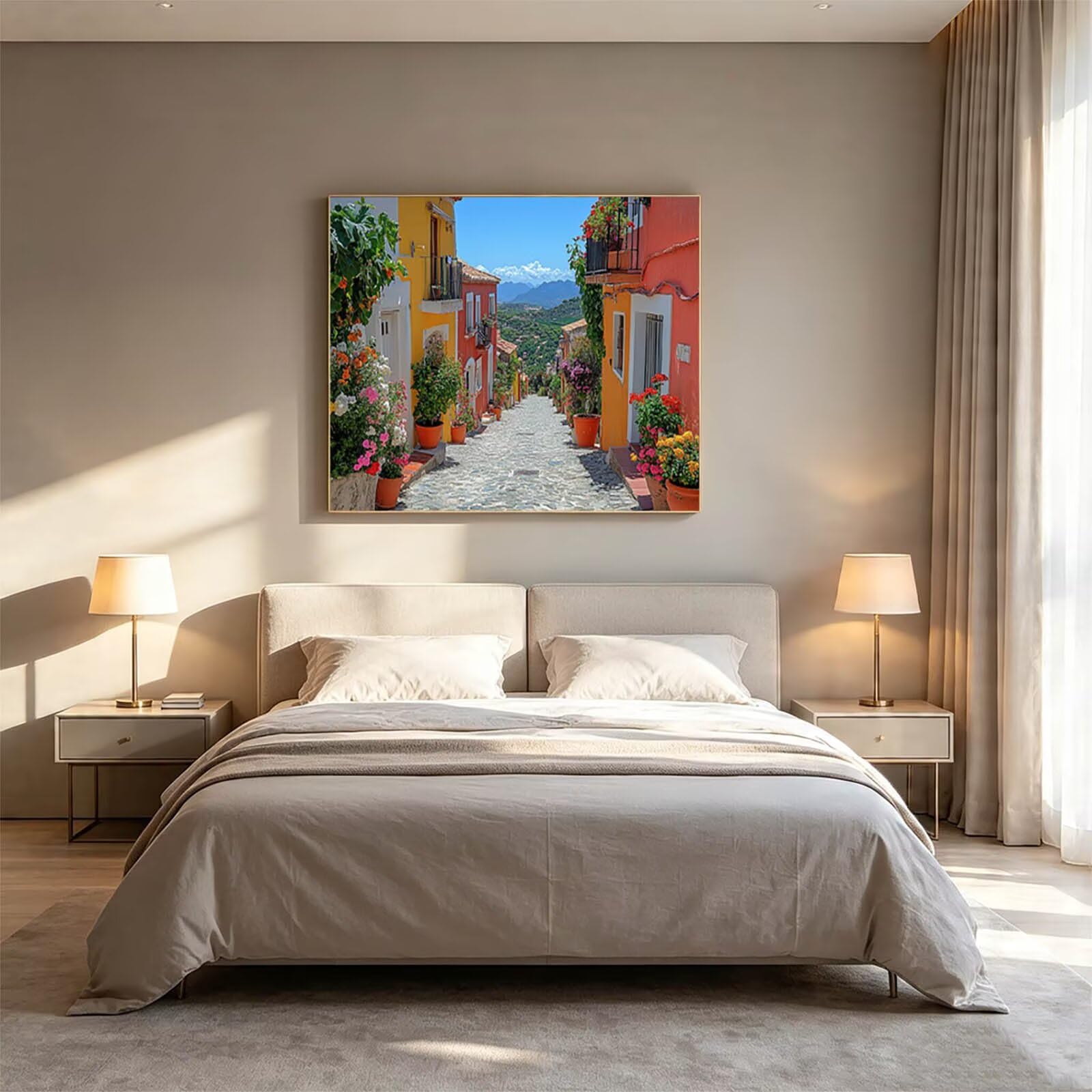 Peinture Numero Adulte Street View Toile Peinture Colorée 80x60cm ZSHS2826