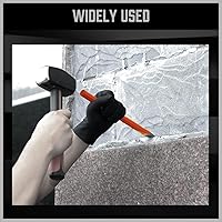 Vista 8 de HORUSDY Juego de cinceles fríos resistentes de 3 piezas, largo de 8 pulgadas, 10 pulgadas, 12 pulgadas, con bolsa de rollo, 1 pulgada, 7/8 pulgadas