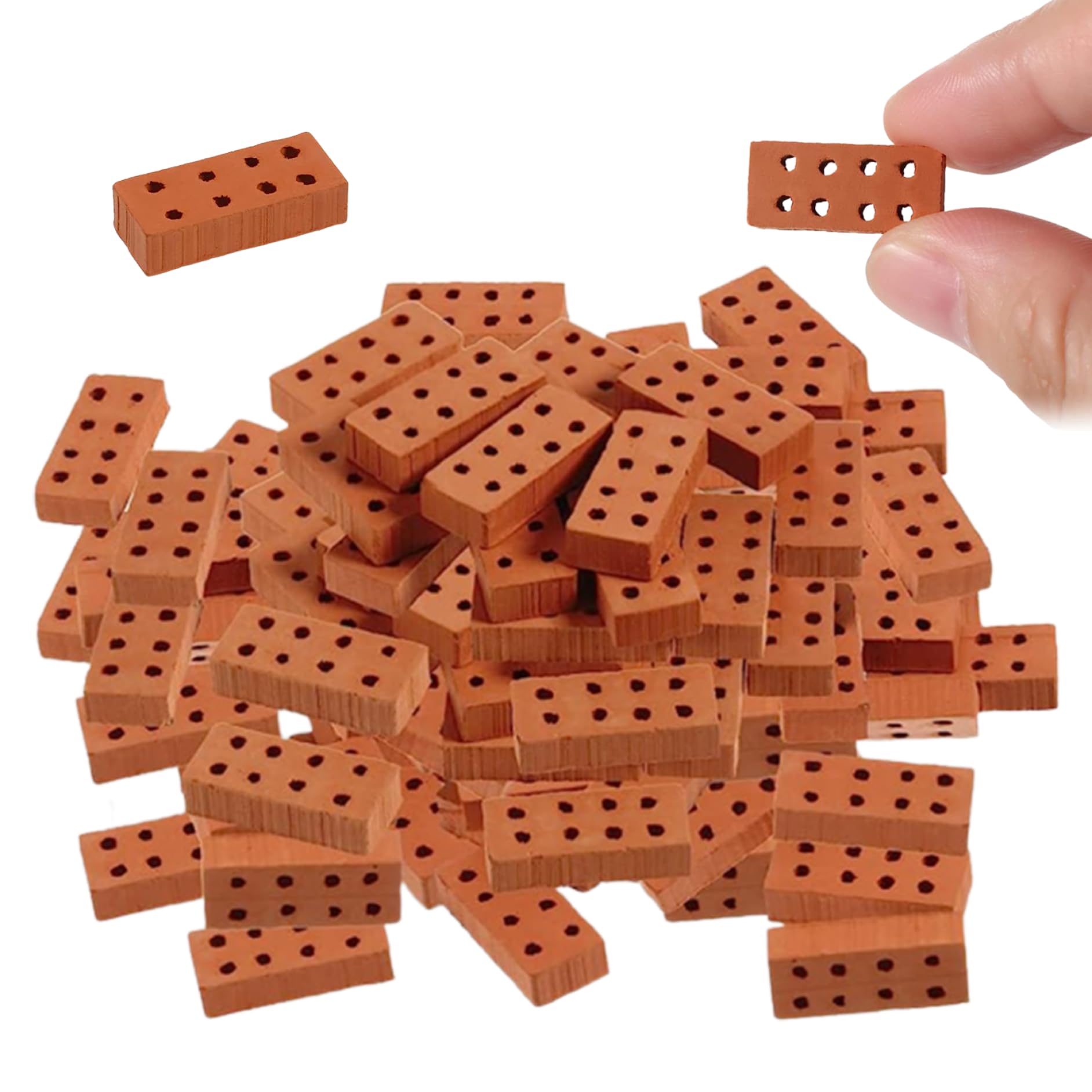 Mattoncini Miniatura Shwdsy 50 Pezzi | Terracotta 20x10x10mm | Per Modellismo E Decorazioni