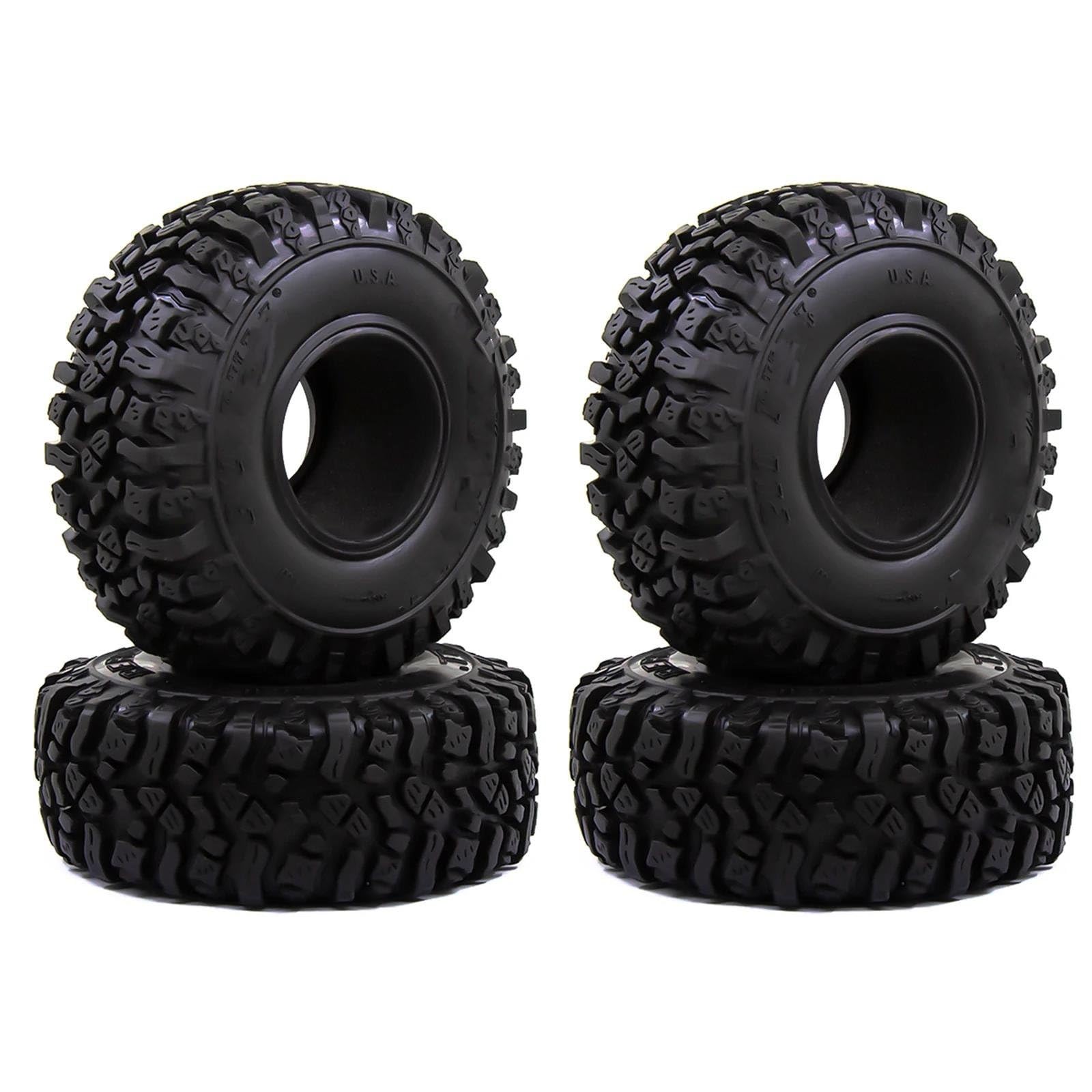 Compatible con Axial para SCX10 SCX10 II 90046 AXI03007 para Traxxas TRX-4 115 * 45MM 1,9 "neumáticos De Goma para 1:10 RC Rock Crawler RC Coche NeumáTico Piezas