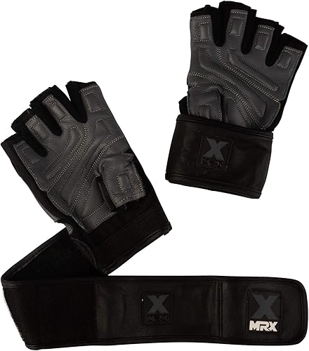 Miniatura 4 de MRX - Guantes de levantamiento de pesas con correa de muñeca de 18 pulgadas de largo, para gimnasio, entrenamiento, ejercicio y fitness