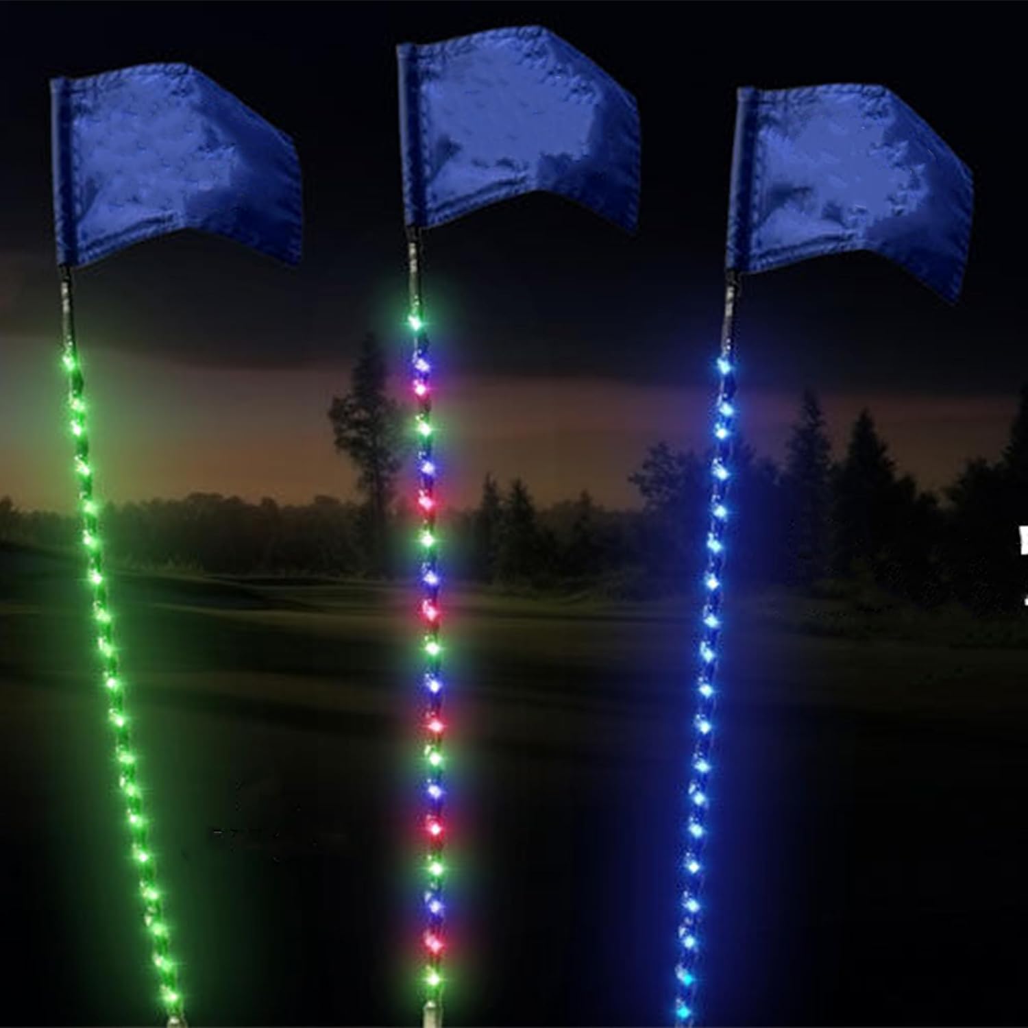 blinkee 38-Inch LED Light-Up Mini Golf Flag Stick with Remote USB Rechargeable Nighttime Glow Pole for Putting Greens and Outdoor Games Sold per Piece