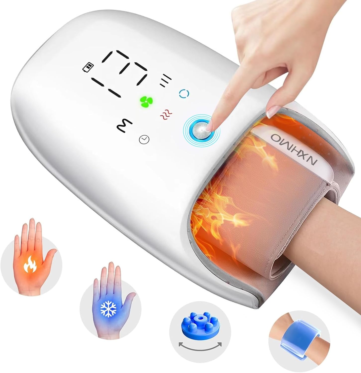 FSA HSA Eligible Hand Massager with Heat and Compression, 6 Levels Pressure Massager for Arthritis and Carpal Tunnel Relief,Hand Massager with Kneading Rollers, Finger Wrist Massager FSA HSA Eligible Hand Massager with Heat and Compression, 6 Levels Pressure Massager for Arthritis and Carpal Tunnel Relief,Hand Massager with Kneading Rollers, Finger Wrist Massager