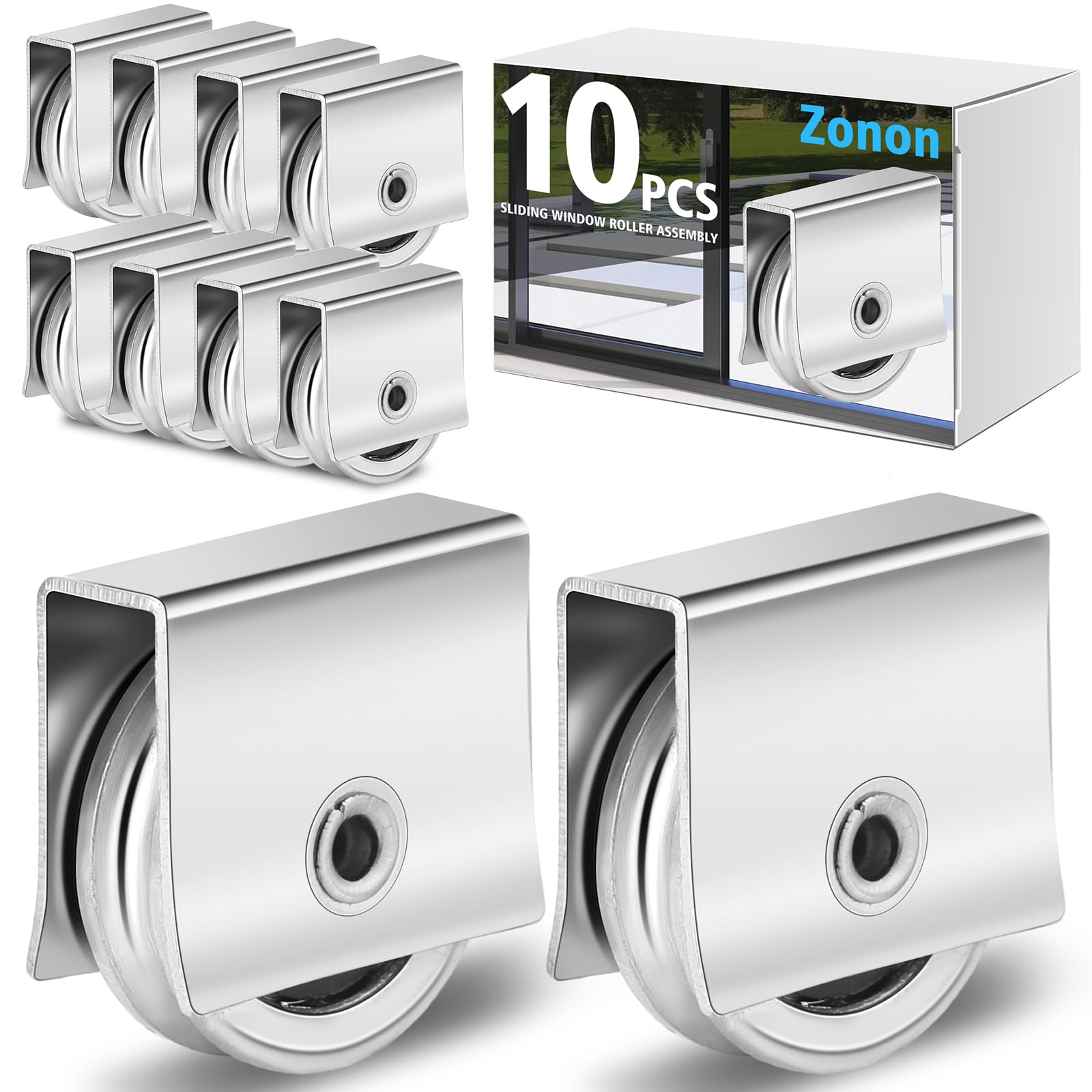 Window Wheels Zonon 10 Pcs Sliding Windows Rollers Assembly Sliding Assembly Cabinet ...