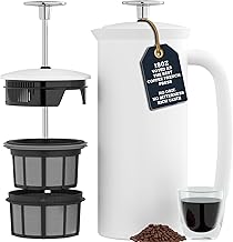 1018C2 P7 French press, 32 Ounce, Matte White