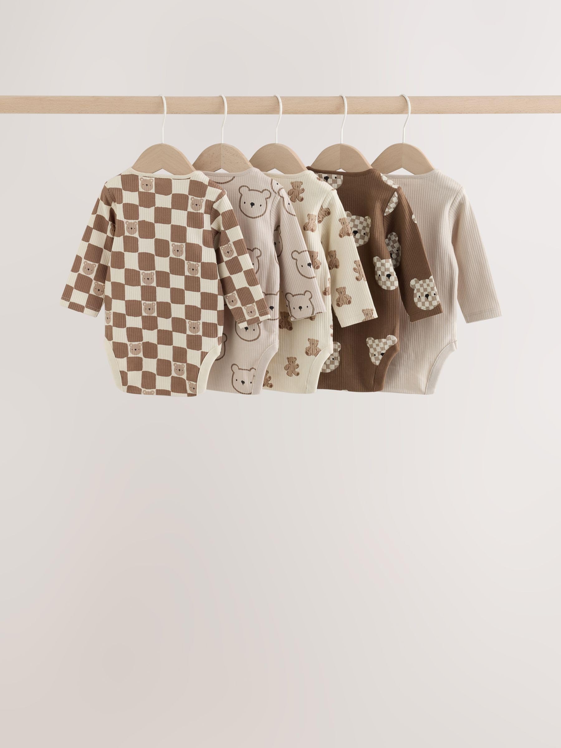 NEXT Bambini Confezione da 5 body a maniche lunghe